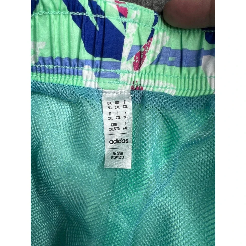 Adidas Mens Flor Log CLX CL Swim Shorts Pulse Mint Green HT2139 2XL NWT